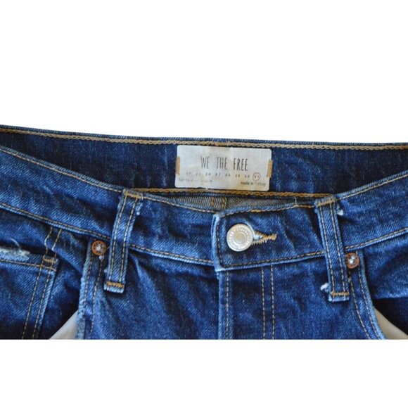 We The Free by Free People Distressed Medium Wash Denim Women's 31 - Picture 3 of 7